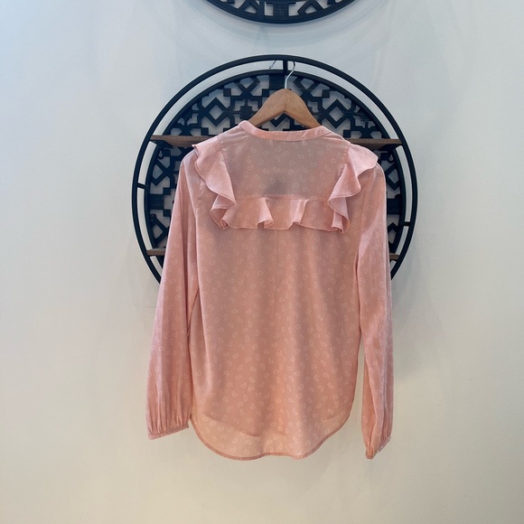 💕 Abercrombie & Fitch Pink Ruffle Blouse - Picture 2 of 4